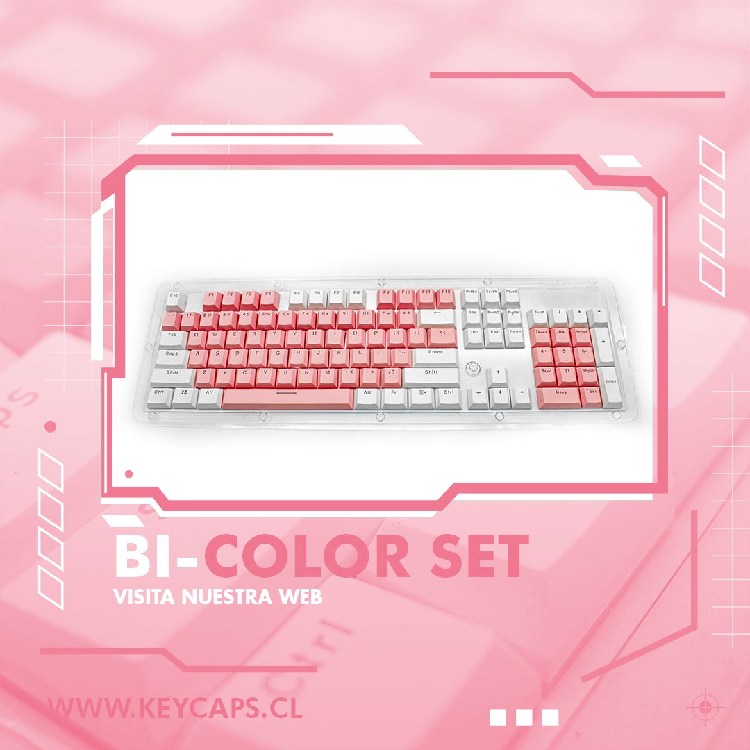 Bi-Color Pink & White Set Low Profile